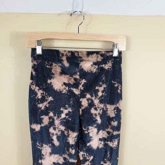TOPSHOP Tie Dye Velvet Flare Trousers Size 6P - Picture 6 of 10